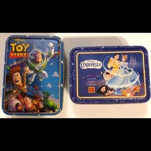 Disney movie Metal tins - toy story box and cinderella box